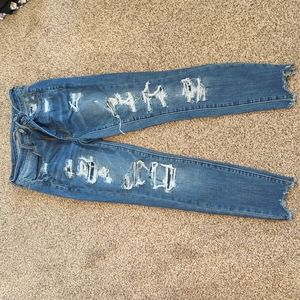 Womens American eagle next level stretch stressed high rise jegging crop